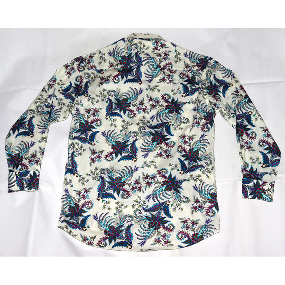 Alan Flusser Men's Long Sleeve Button Front Casual Paisley Shirt Size Medium - Picture 5 of 8
